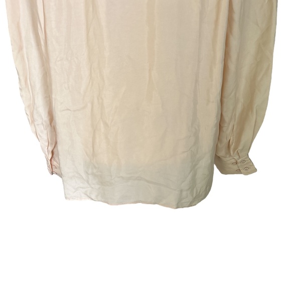 COS Tie Neck Light Peach Cupro Pussycat Blouse - 10 - Picture 10 of 15